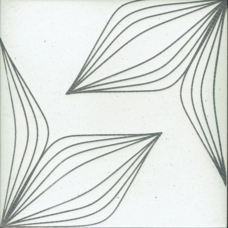 Hana in Speckled White (8"x8") - Handpainted Ceramic Tile Second for Kitchen, Bathroom, Wall & Table Decor