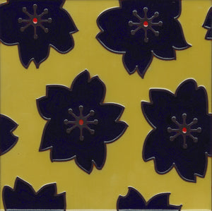 Wallflower (8"x8") - Handpainted Ceramic Tile Second for Kitchen, Bathroom, Wall & Table Decor