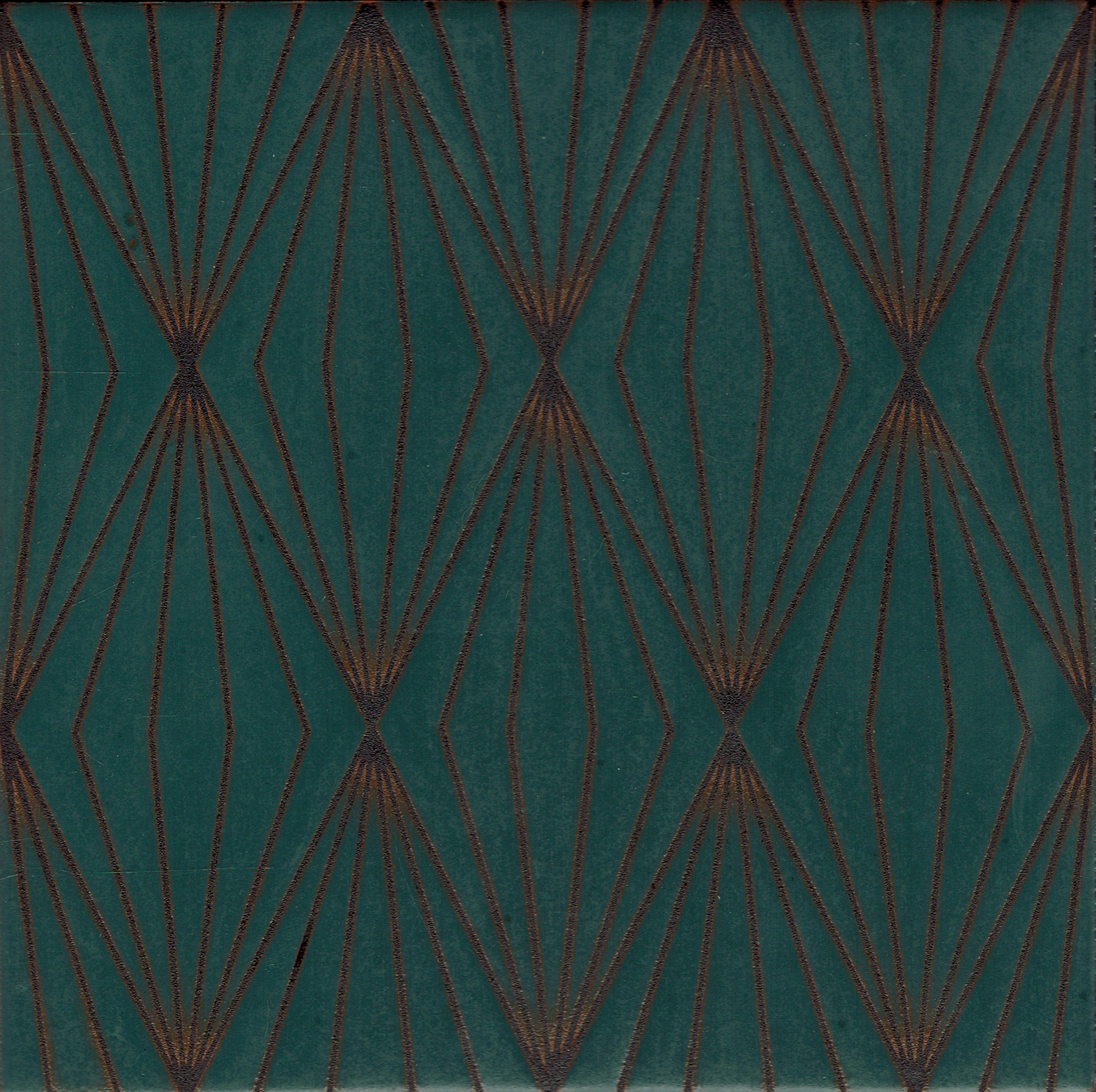 Uni Diamond in Dark Green (8"x8") - Handpainted Ceramic Tile Second for Kitchen, Bathroom, Wall & Table Decor